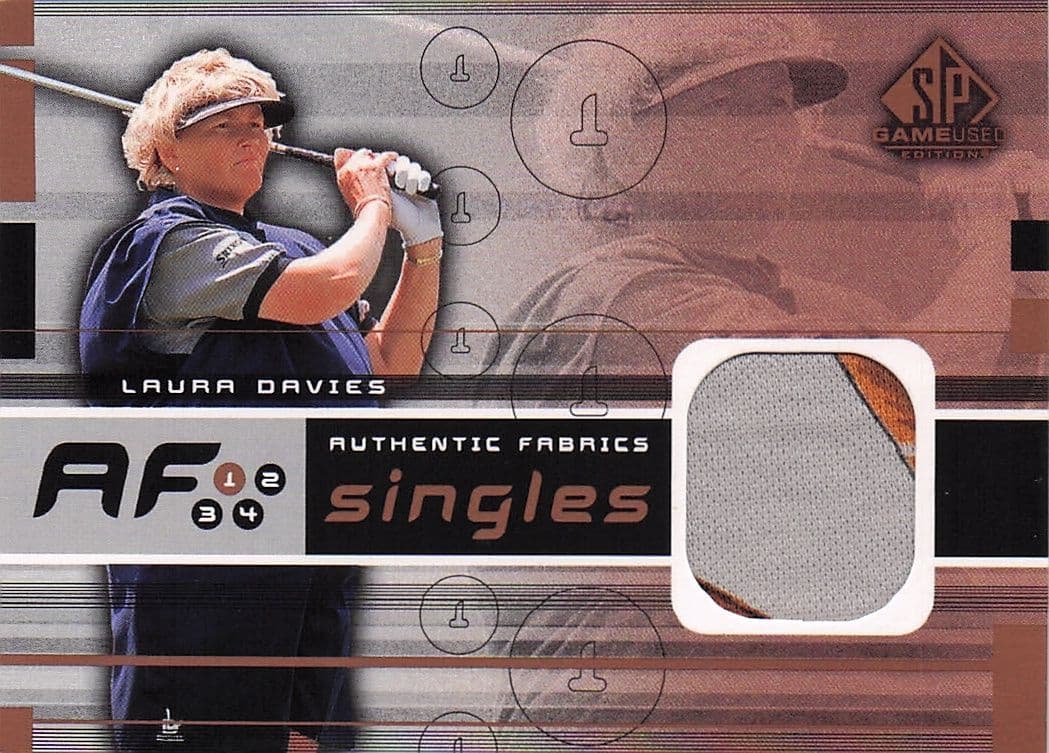 Laura Davies Authentic Fabrics Singles 2003 Golf Upper Deck Worn Shirt Card