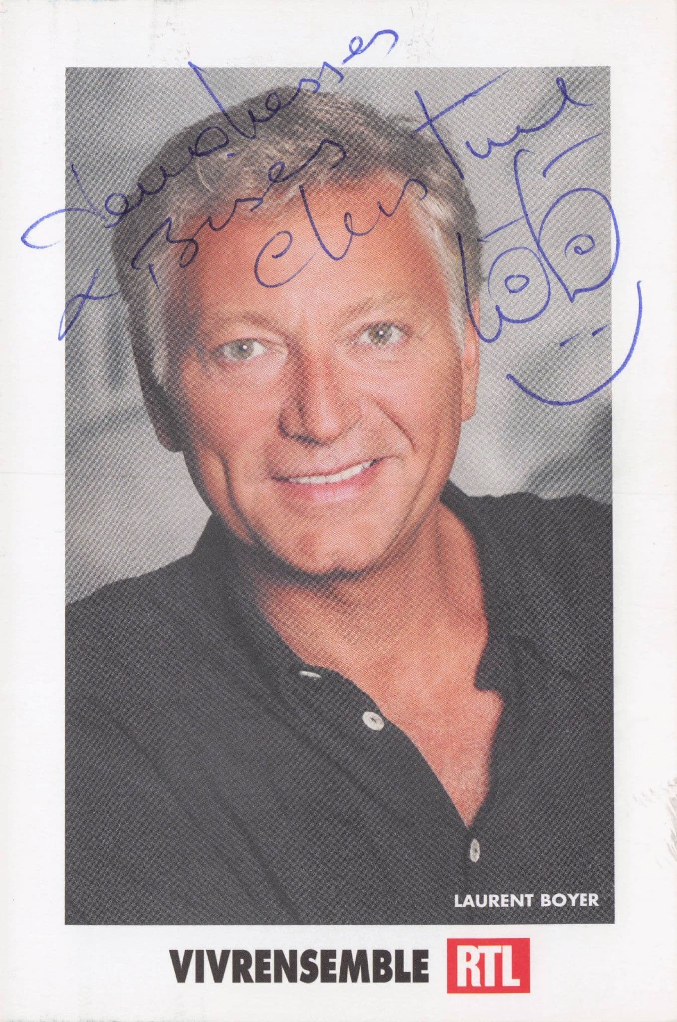 Laurent Boyer French TV Presenter Kiss FM Radio Hand Signed Photo