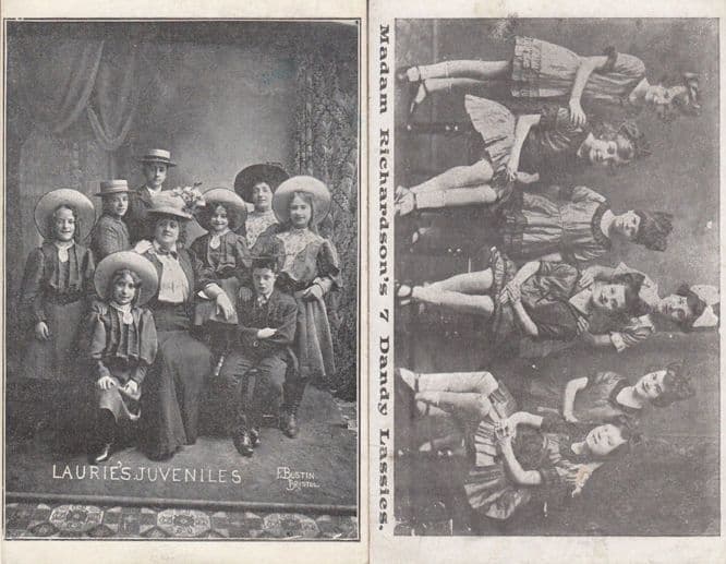 Lauries Juveniles Bristol & Madame Richardsons 7 Dandie Lasses 2x Old Postcard s