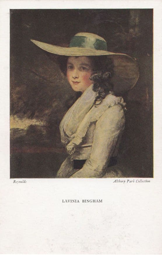 Lavinia Bingham Joshua Reynolds Painting Medici Vintage Old Postcard