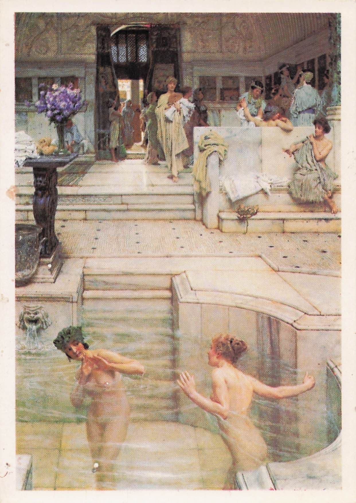Lawrence Alma Tadema A Favourite Custom Painting Postcard