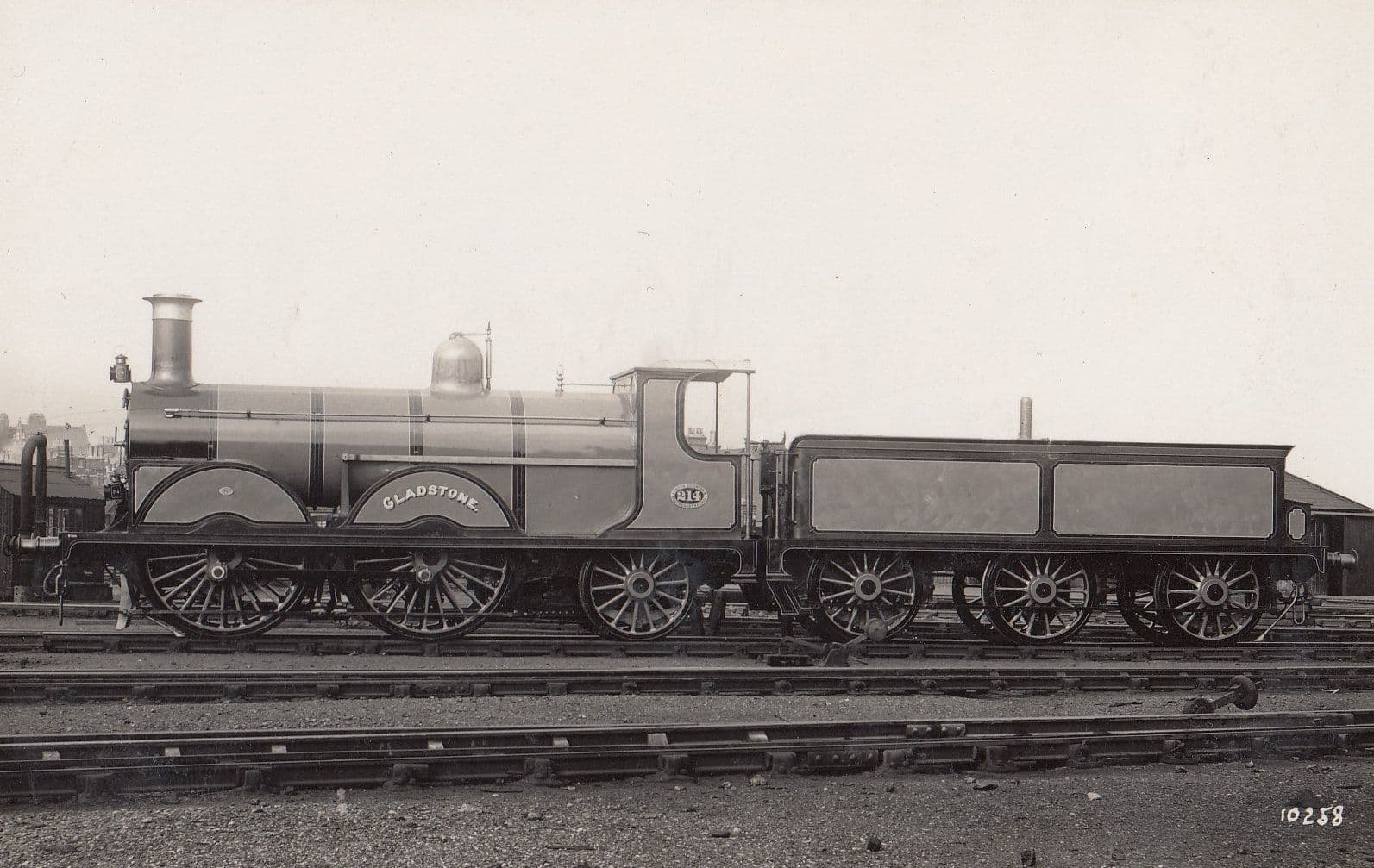 LB & SC Gladstone 214 Train Antique Real Photo Postcard