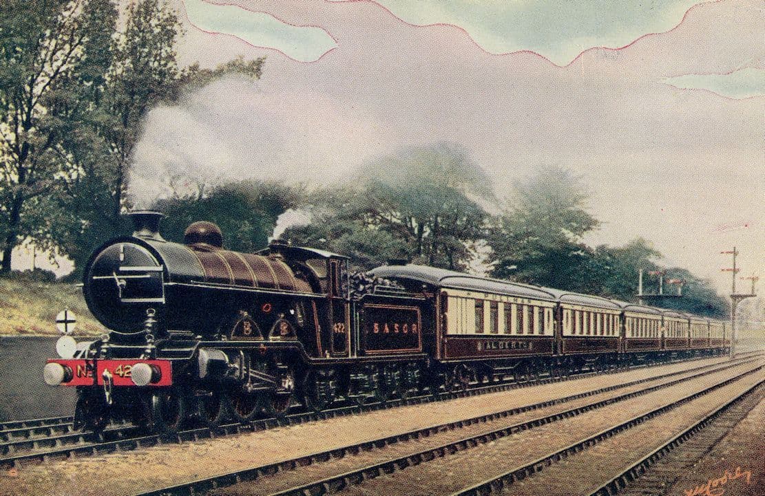 LBSC No 422 Train Class 4-4-2 at Wandsworth Common 1960s Train Postcard