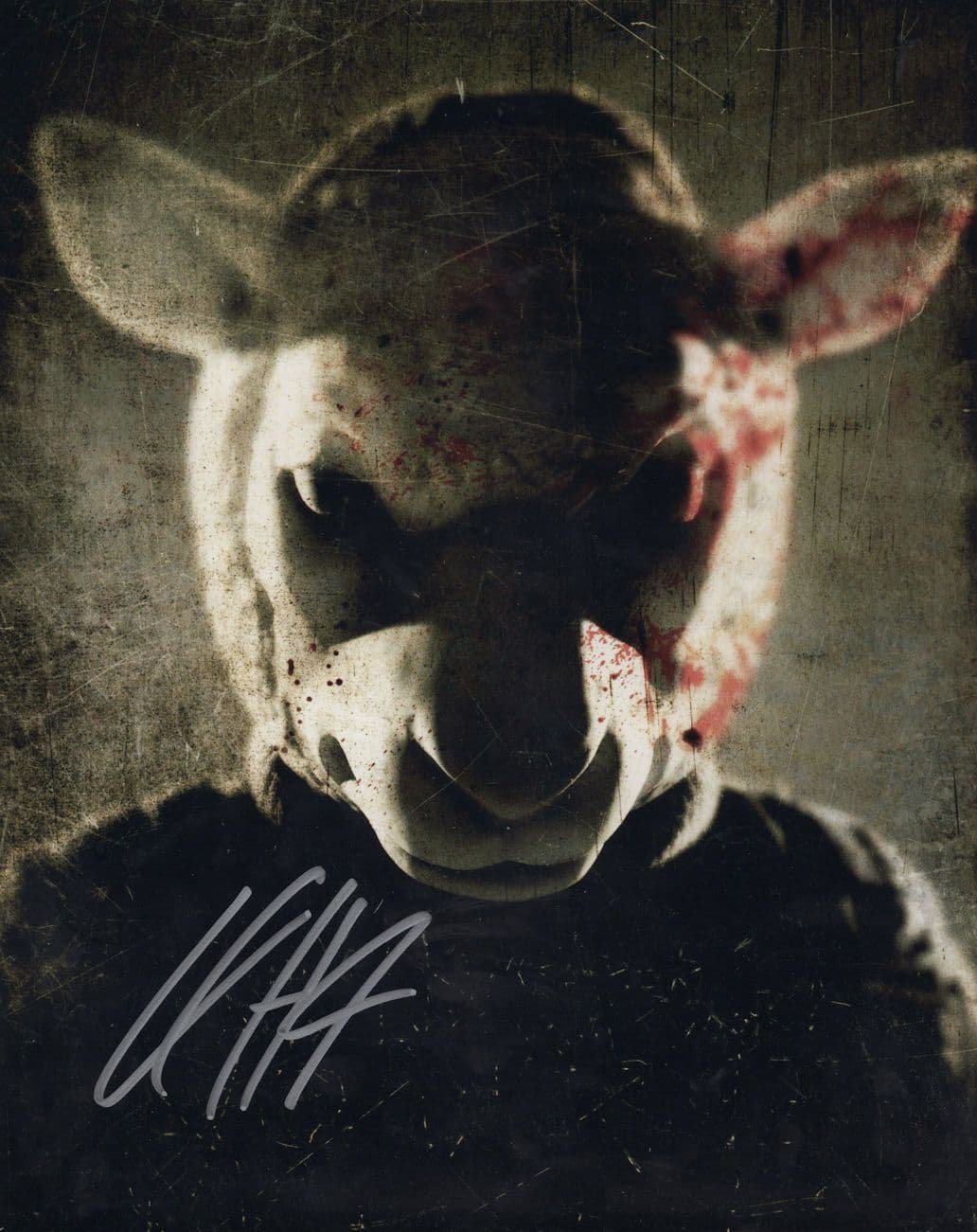 LC Holt You're Next Horror Film Giant 10x8 Hand Signed Photo