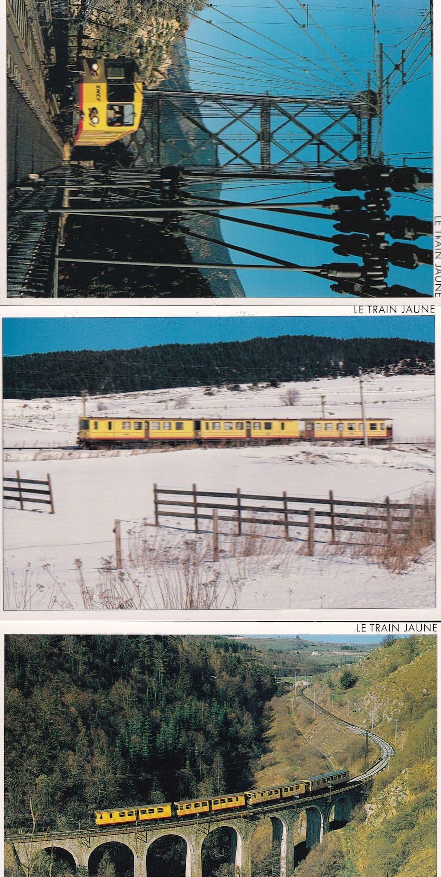Le Train Jaune Pyrenees Cerdagne Eastern Pyrenees France 2x Postcard s