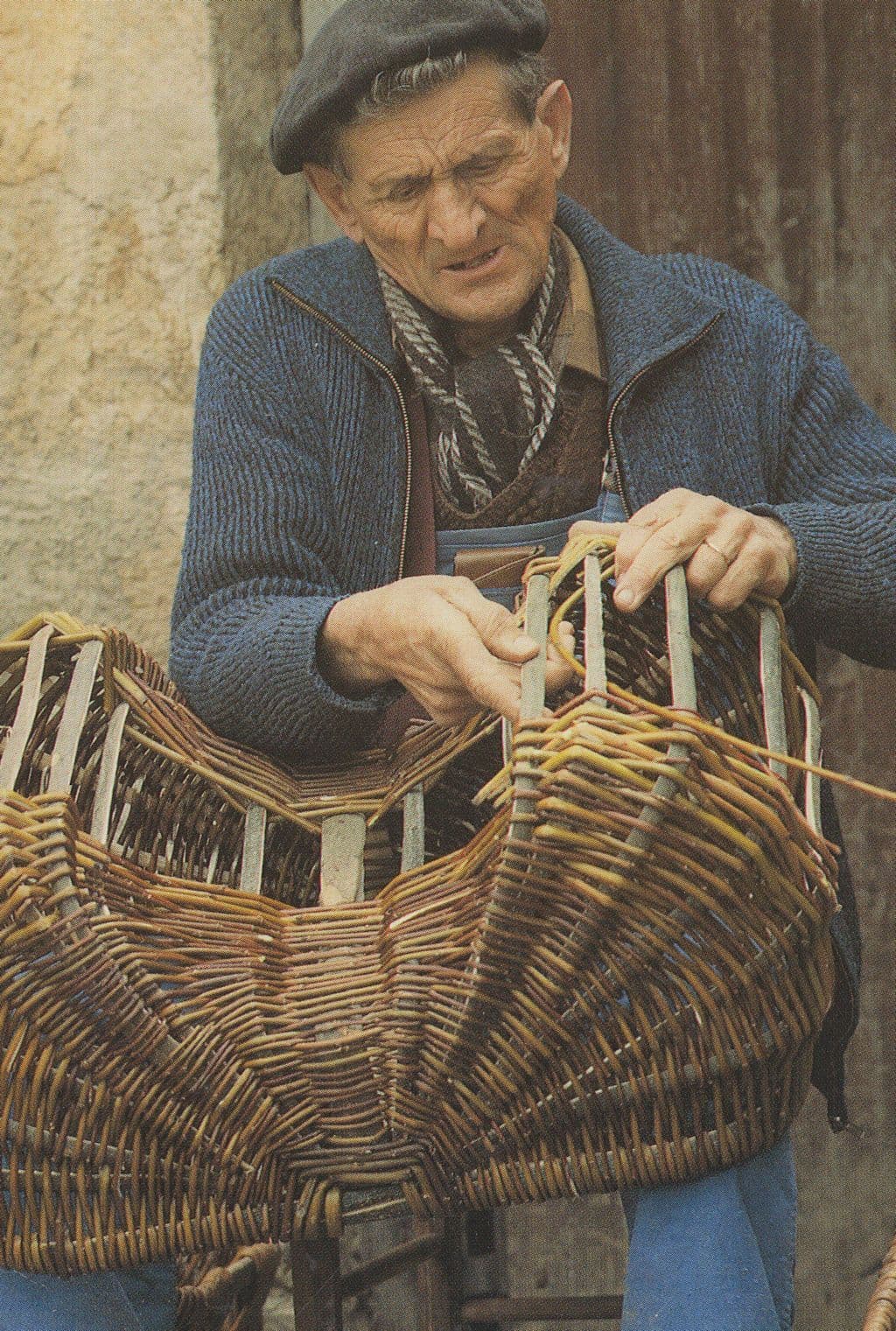 Le Vannier Basket Making In Vieux Metiers France Postcard