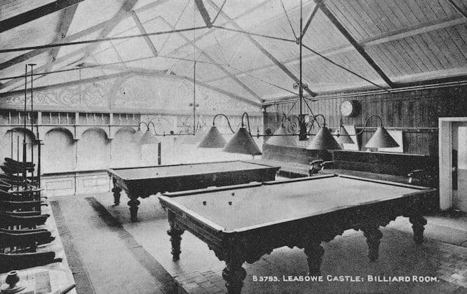Leasowe Castle Cheshire Billiards Room Old Postcard