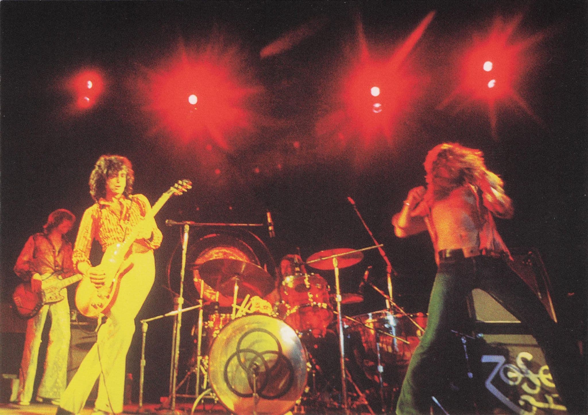 Led Zeppelin Live In Concert Rare Pyramid Vintage Photo Postcard