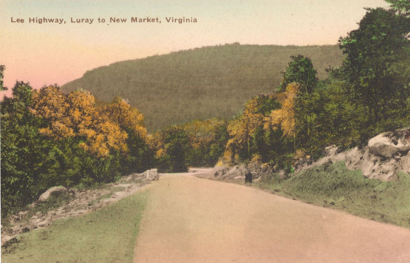 Lee Highway Luray To The New Market Virginia USA Old Linen Postcard