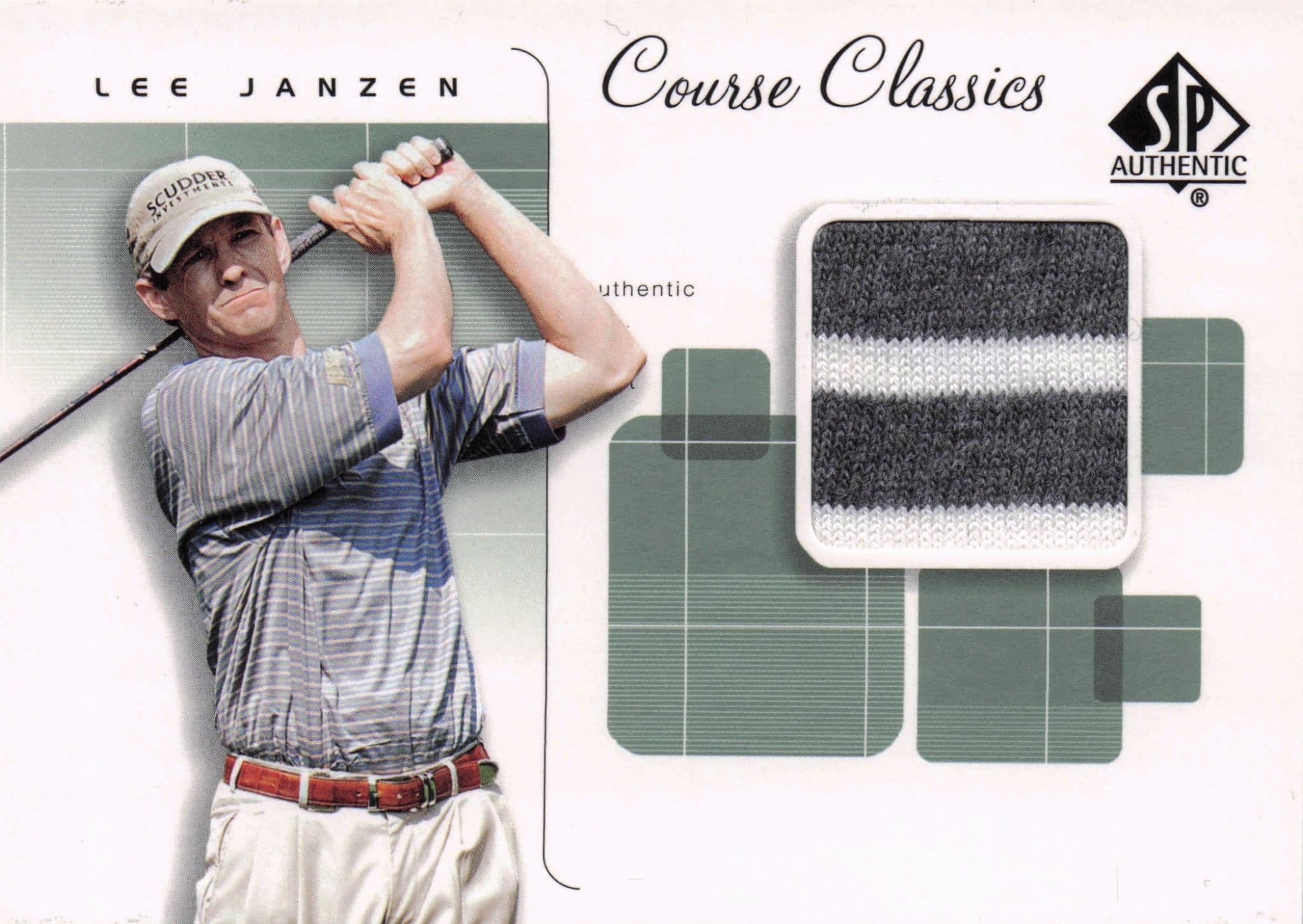 Lee Janzen Course Classics 2002 Authentic Worn PGA Tour Golf Shirt Card