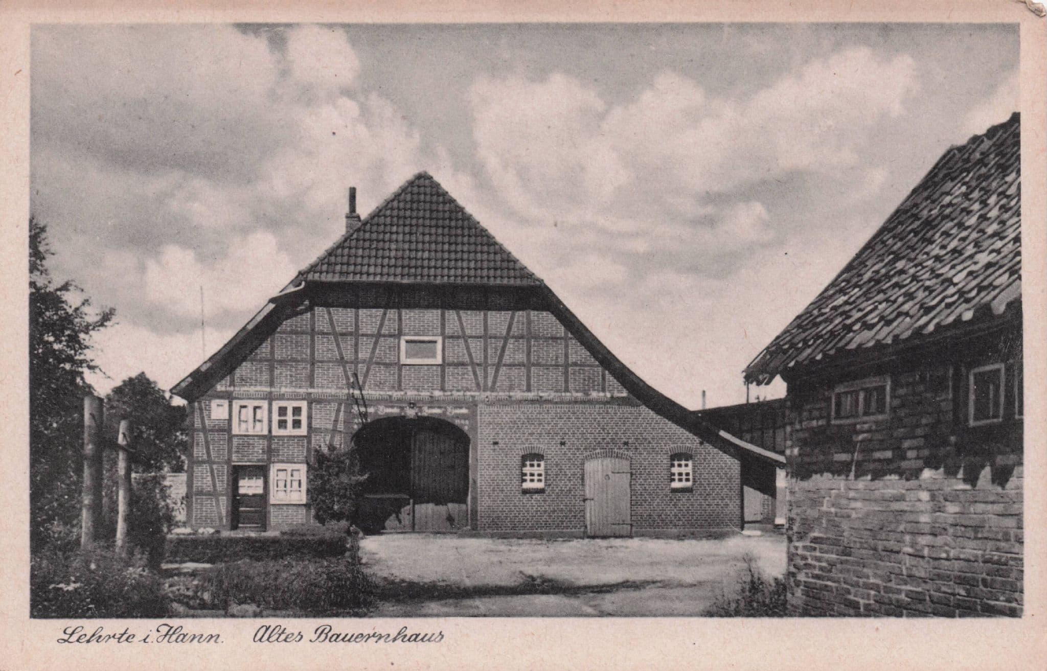 Lehrte Altes Bauernhaus German Hanover Rare Old Postcard