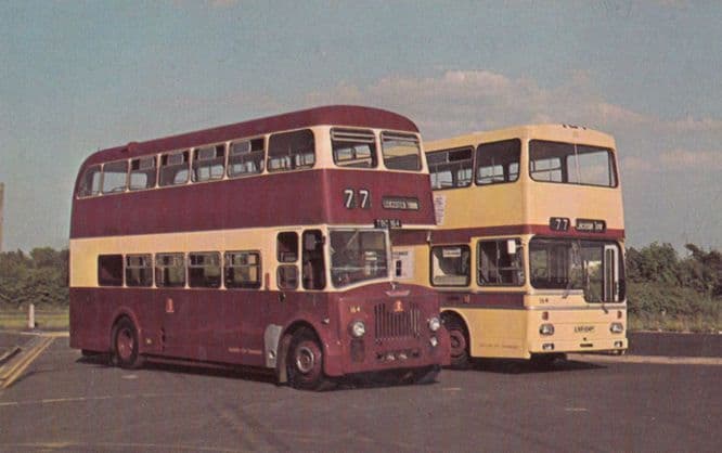 Leicester City Transport Number 77 Bus 1970s Postcard