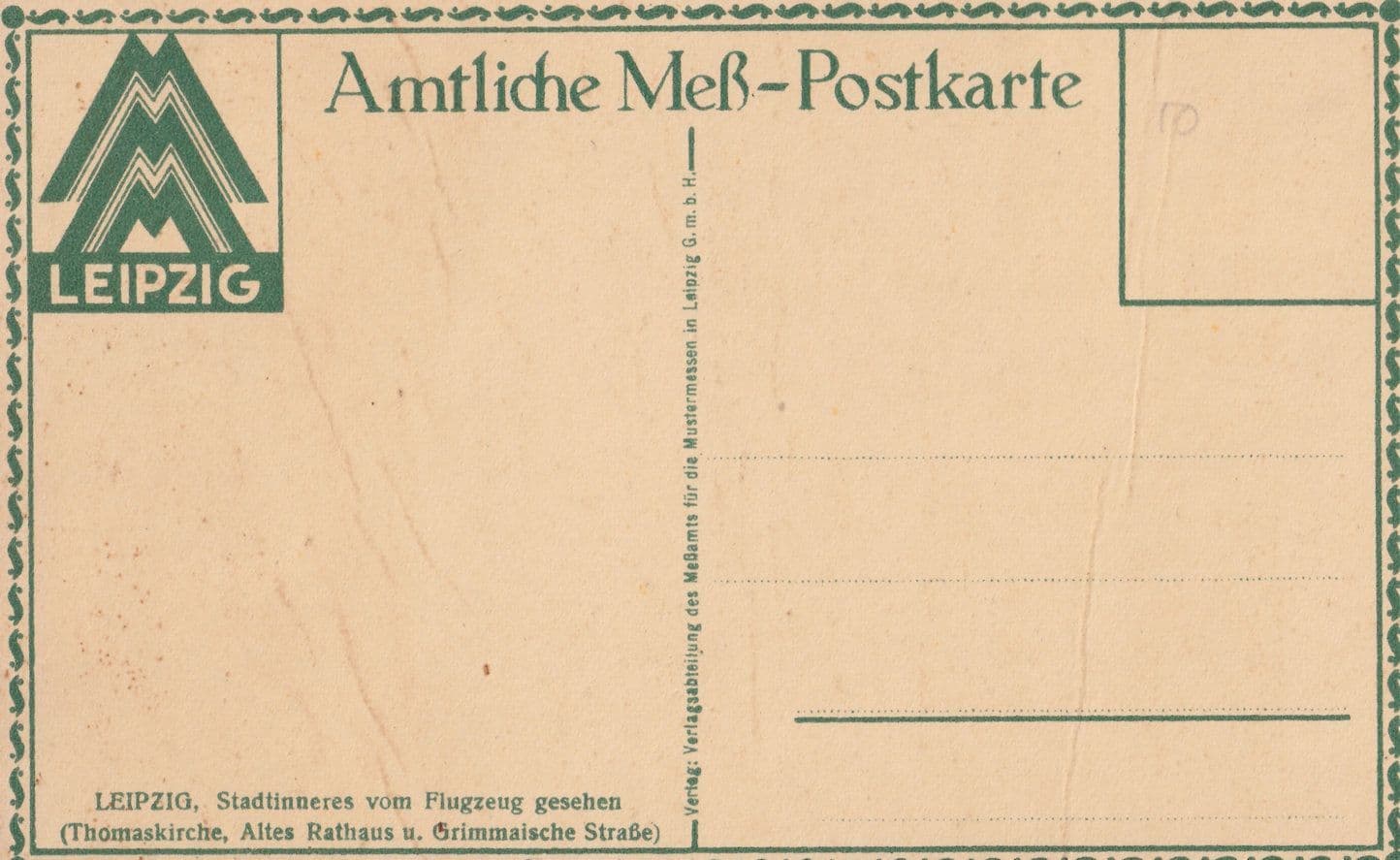 Leipzig Aerial Stadtinneres Vom Fluzgeug Gesehen German Postcard