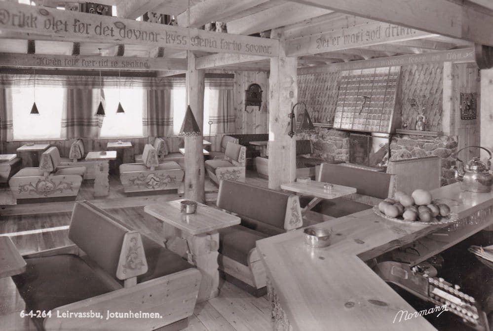 Leirvassbu Mountain Lodge JotunHeimen Norway Real Photo Postcard