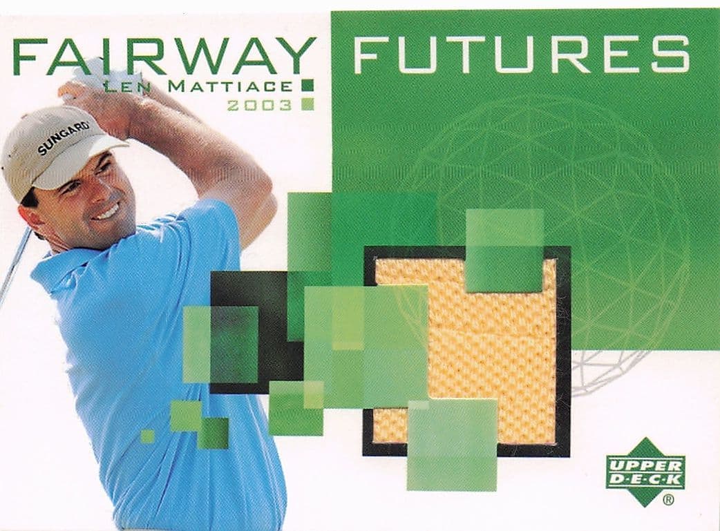 Len Mattiace Fairway Futures Fabric 2003 Real Golf Shirt Trade Card