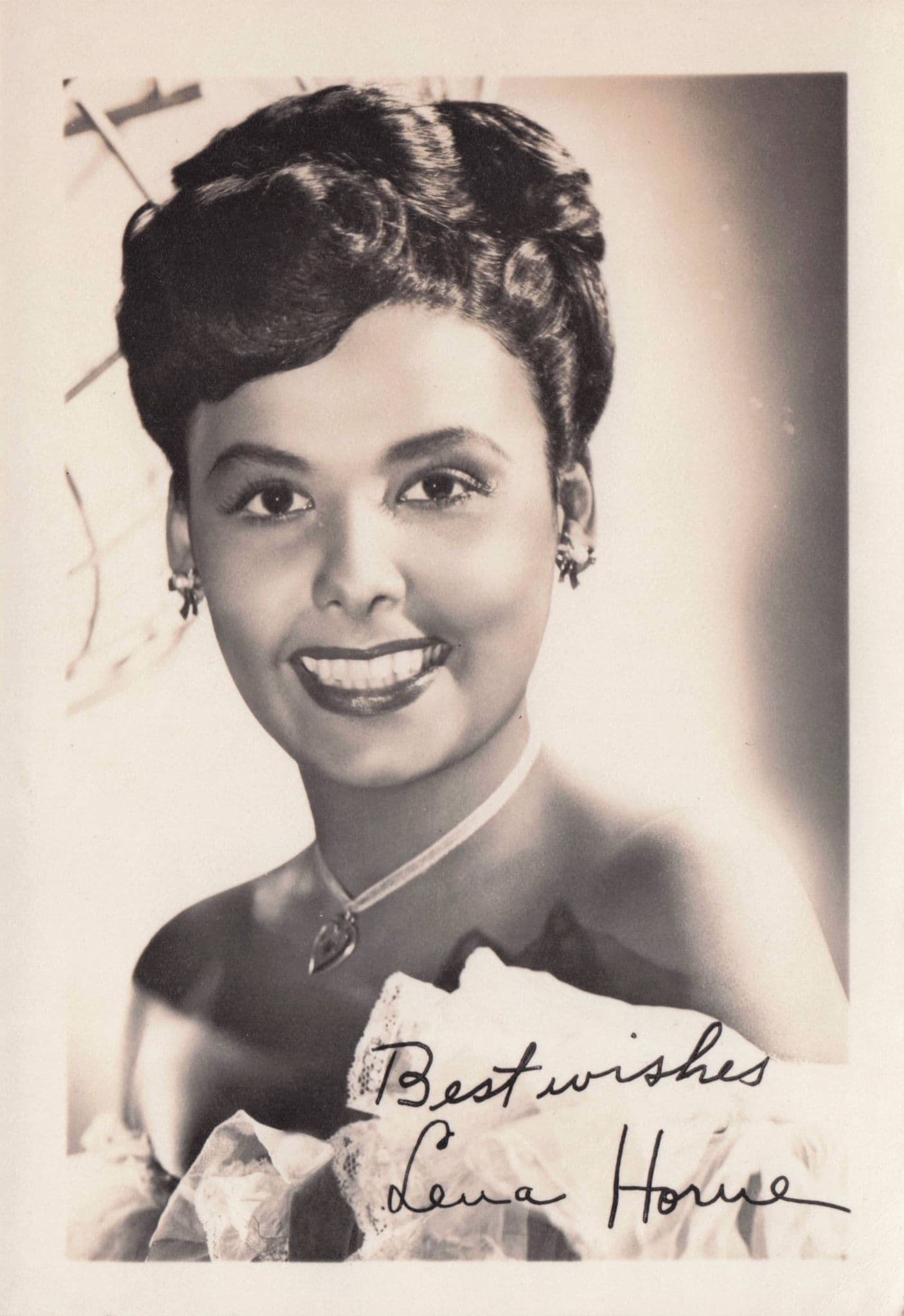 Lena Horne Jazz Big Band Singer Antique Printed Signed Old Photo