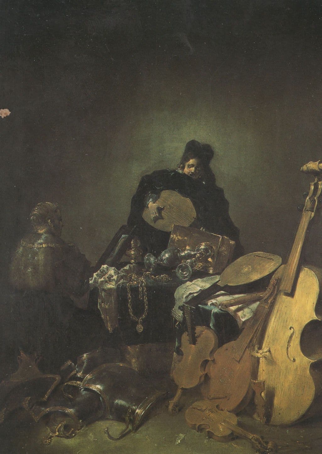 Leohard Bramer Allegory Of Vanity Music Cello Painting Postcard