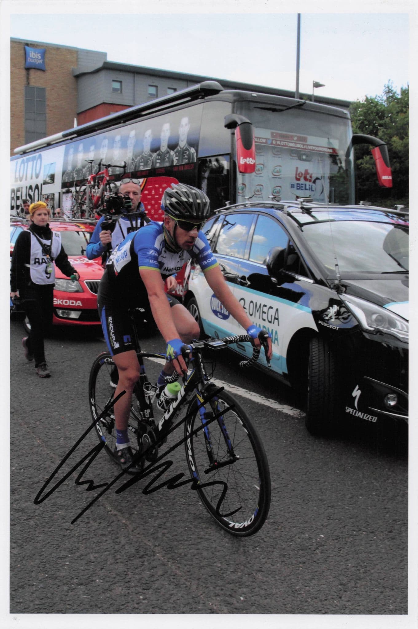 Leopold Konig Czech Republic Cyclist 2014 Tour De France 12x8 Hand Signed Photo