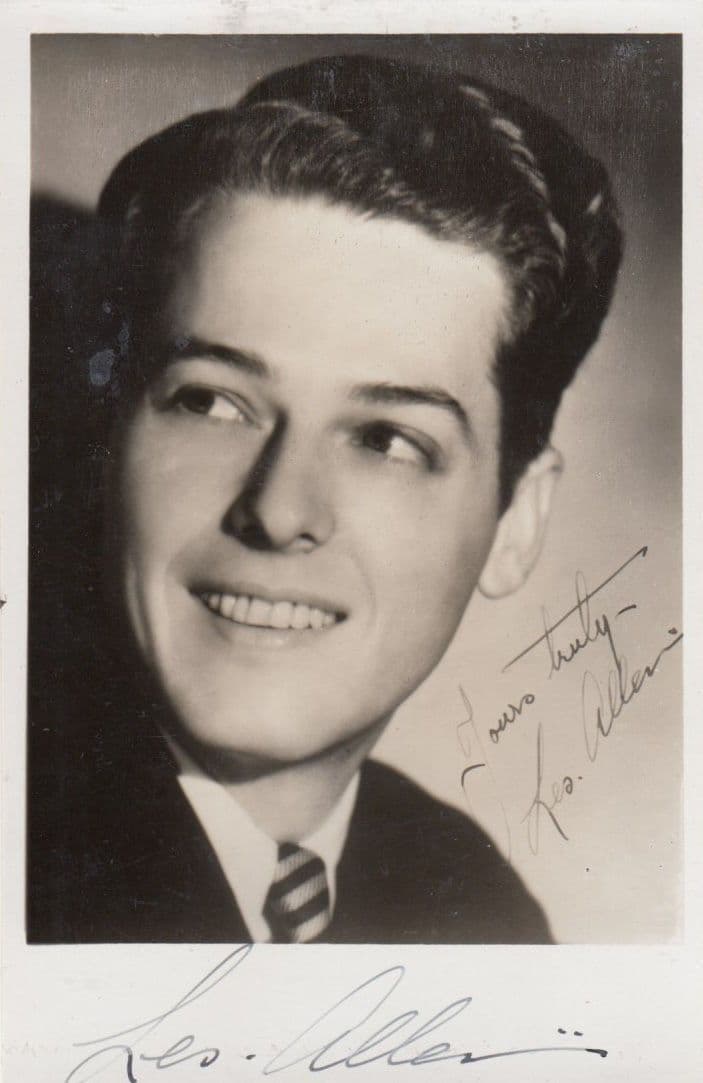 Les Allen Antique Hand Signed Photo