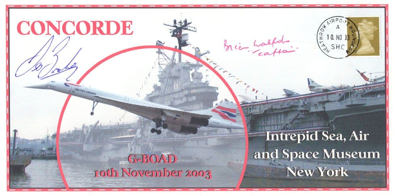 Les Brodie Brian Walpole LTD EDN OF 1 Concorde New York Hand Signed FDC