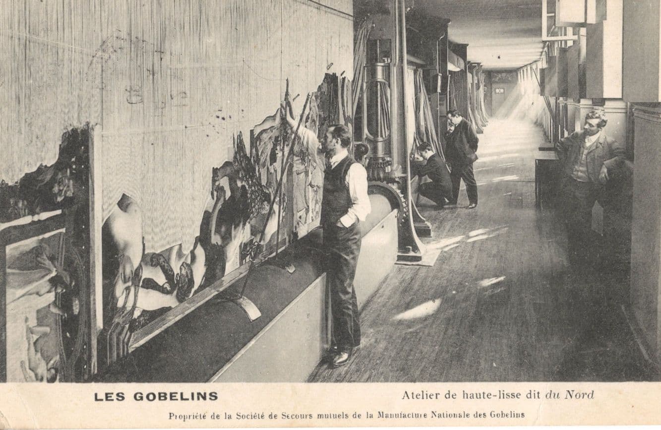 Les Gobelins Atelier De Haute Dit Du Nord French Old Postcard