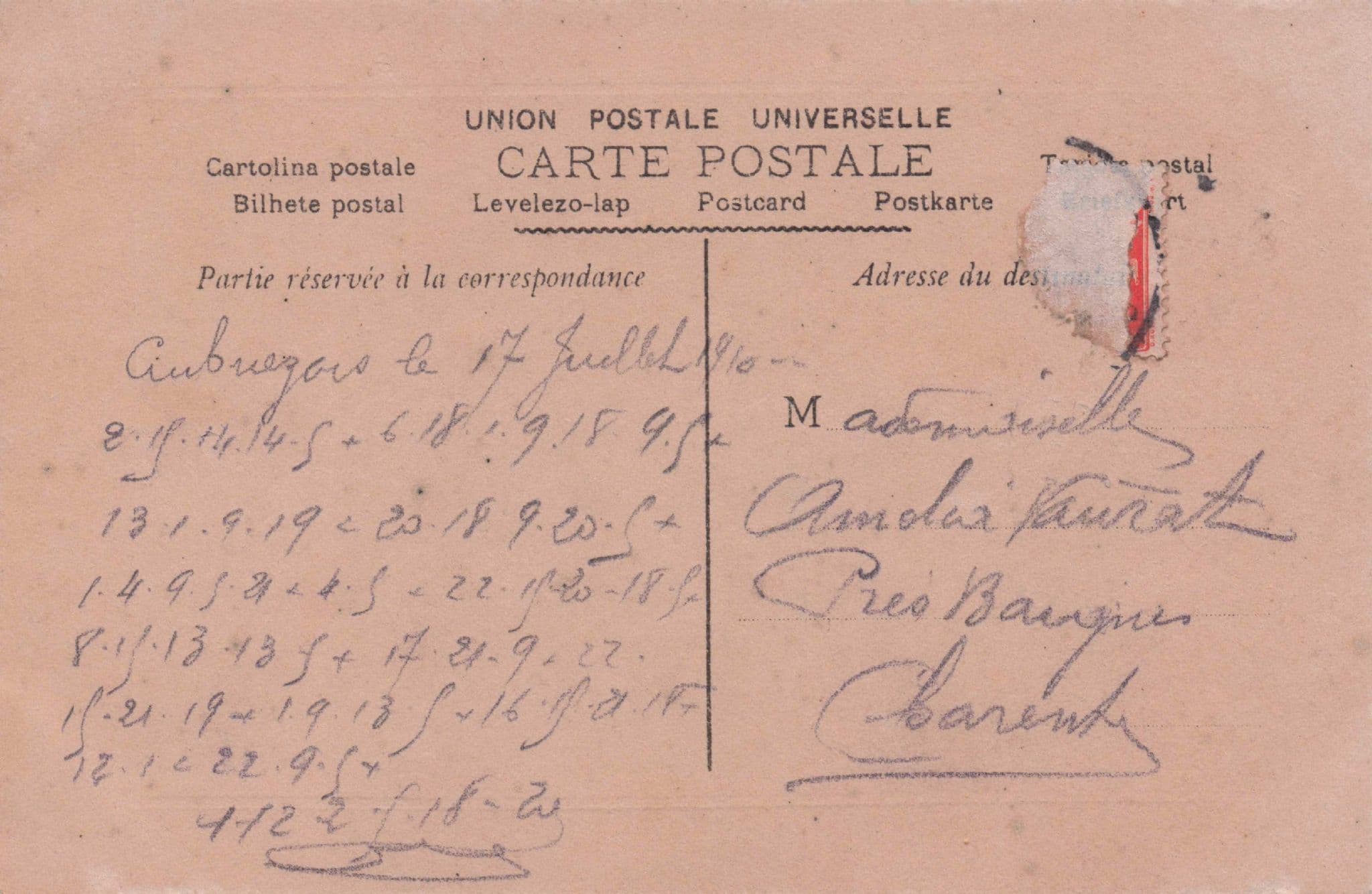 Les Noces De Jeannette Wedding Meal French Lovers Secret Code Old Postcard