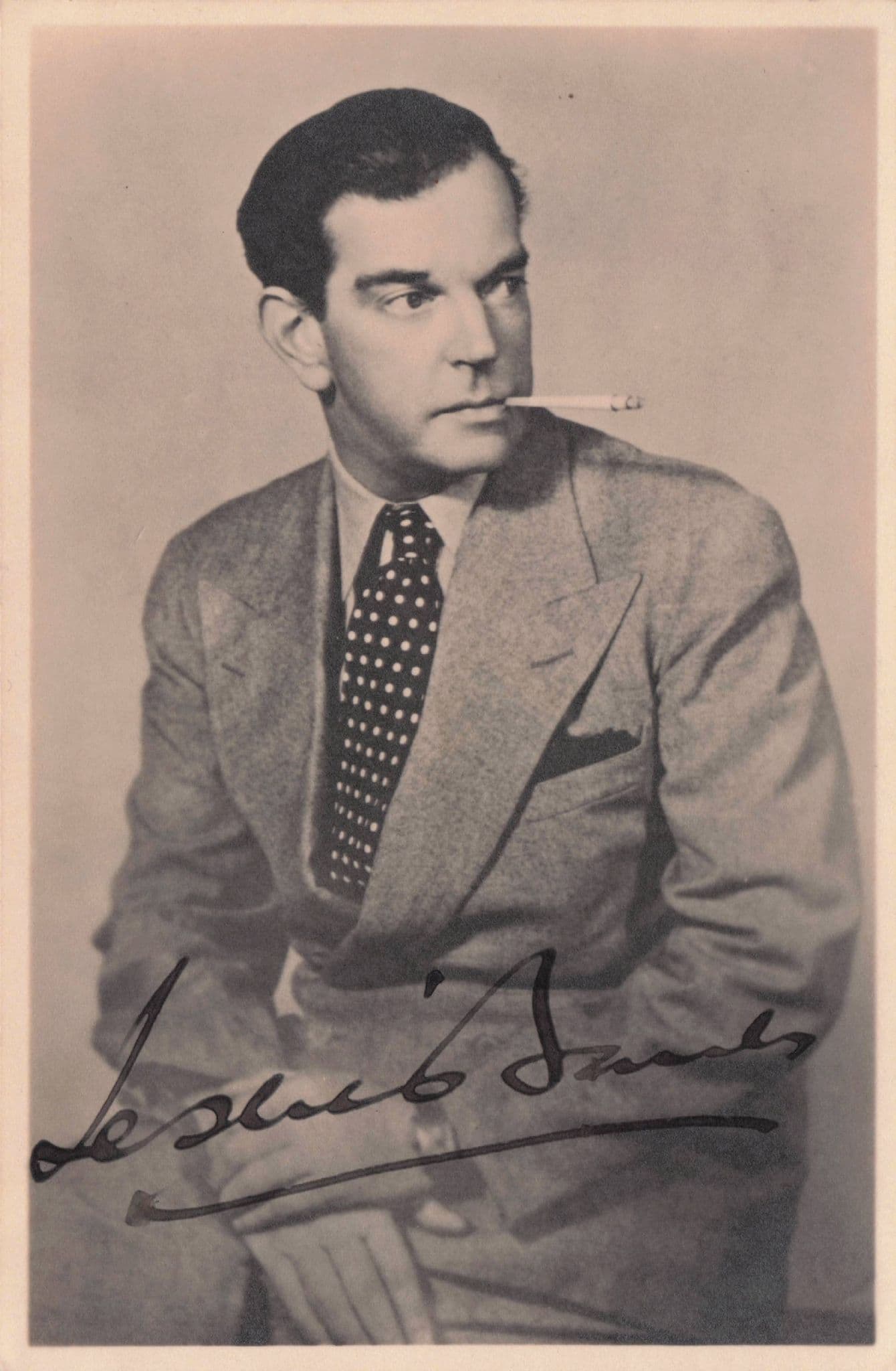 Leslie Banks Laurence Olivier Henry V Rare Hand Signed Photo