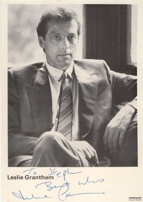 Leslie Grantham Eastenders Hand Signed Management Agency Photo