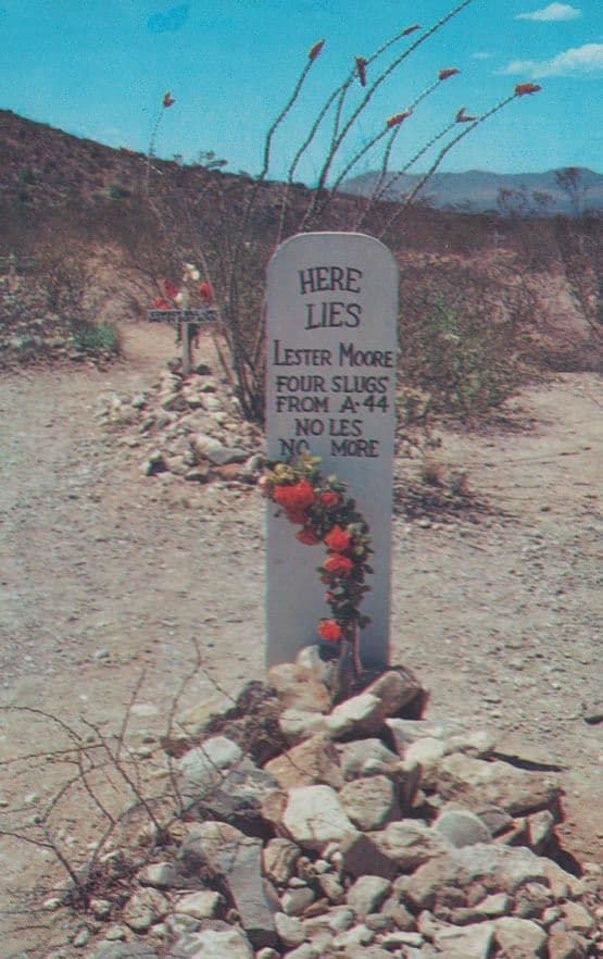 Lester Moore Grave Arizona Postcard