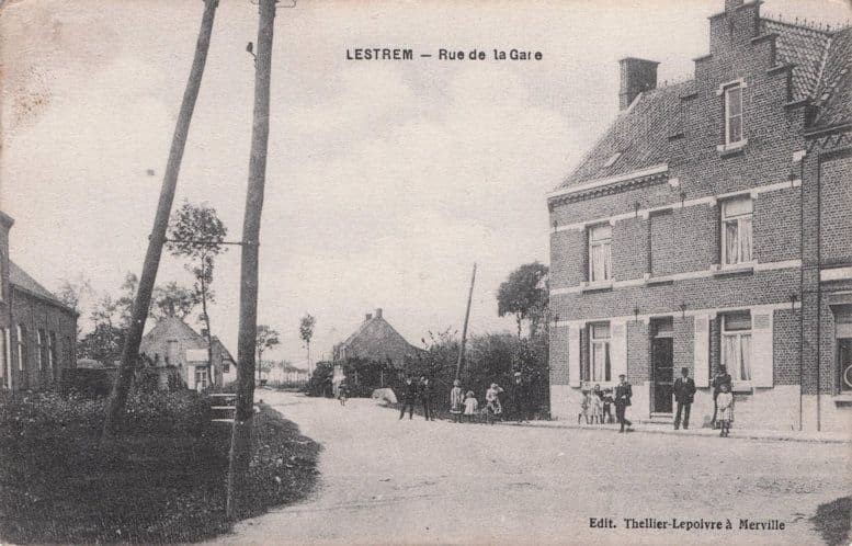 Lestrum Rue De La Gare French Station WW1 Postcard