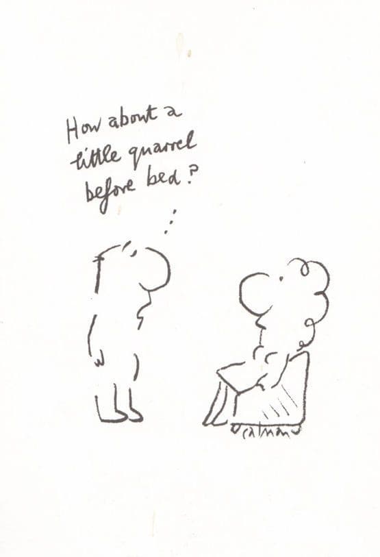 Lets Have A Quarrel Argument Comic Humour Postcard
