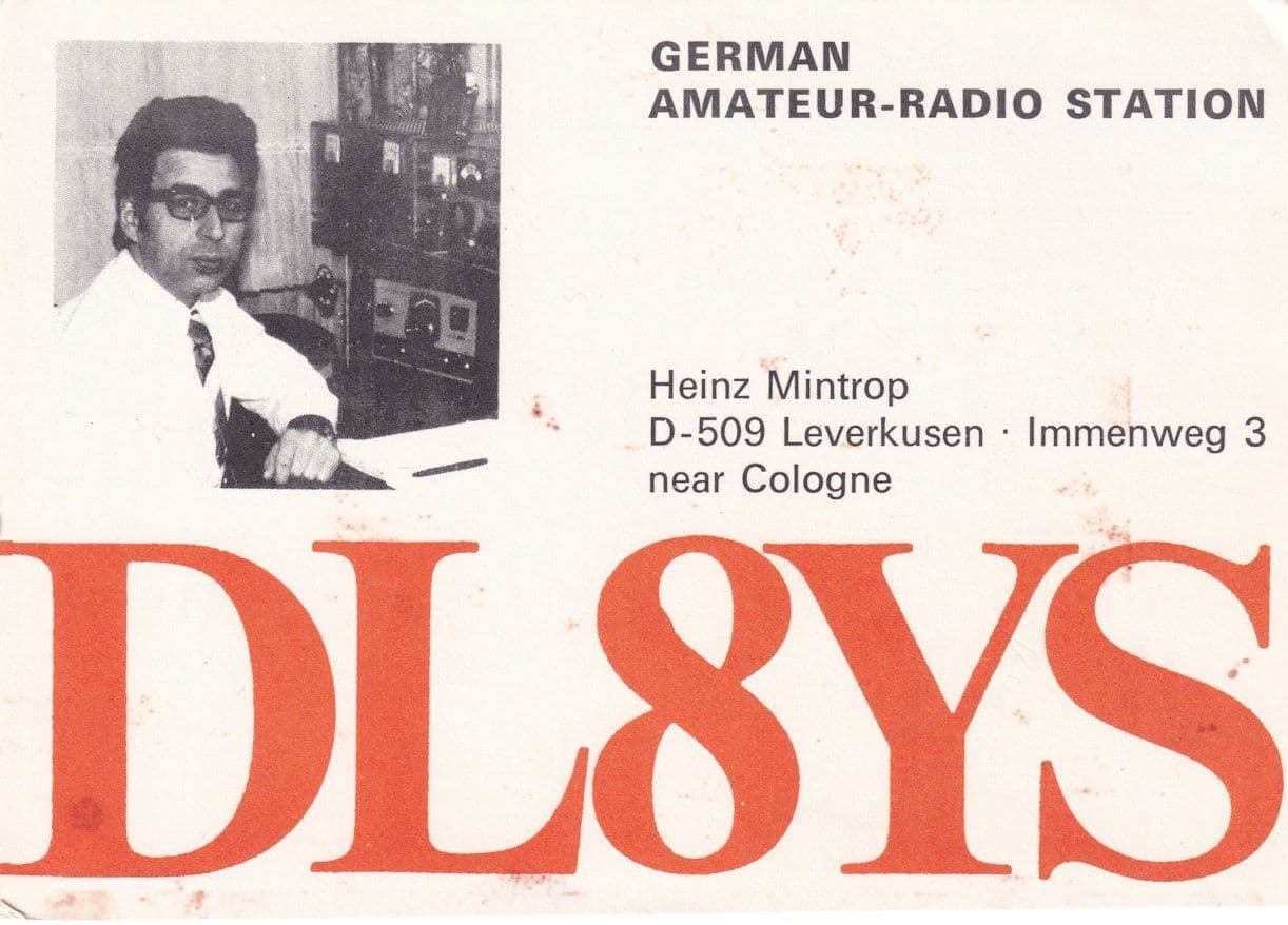 Leverkusen Immenweg Cologne Germany QSL Amateur Radio 1970s Card