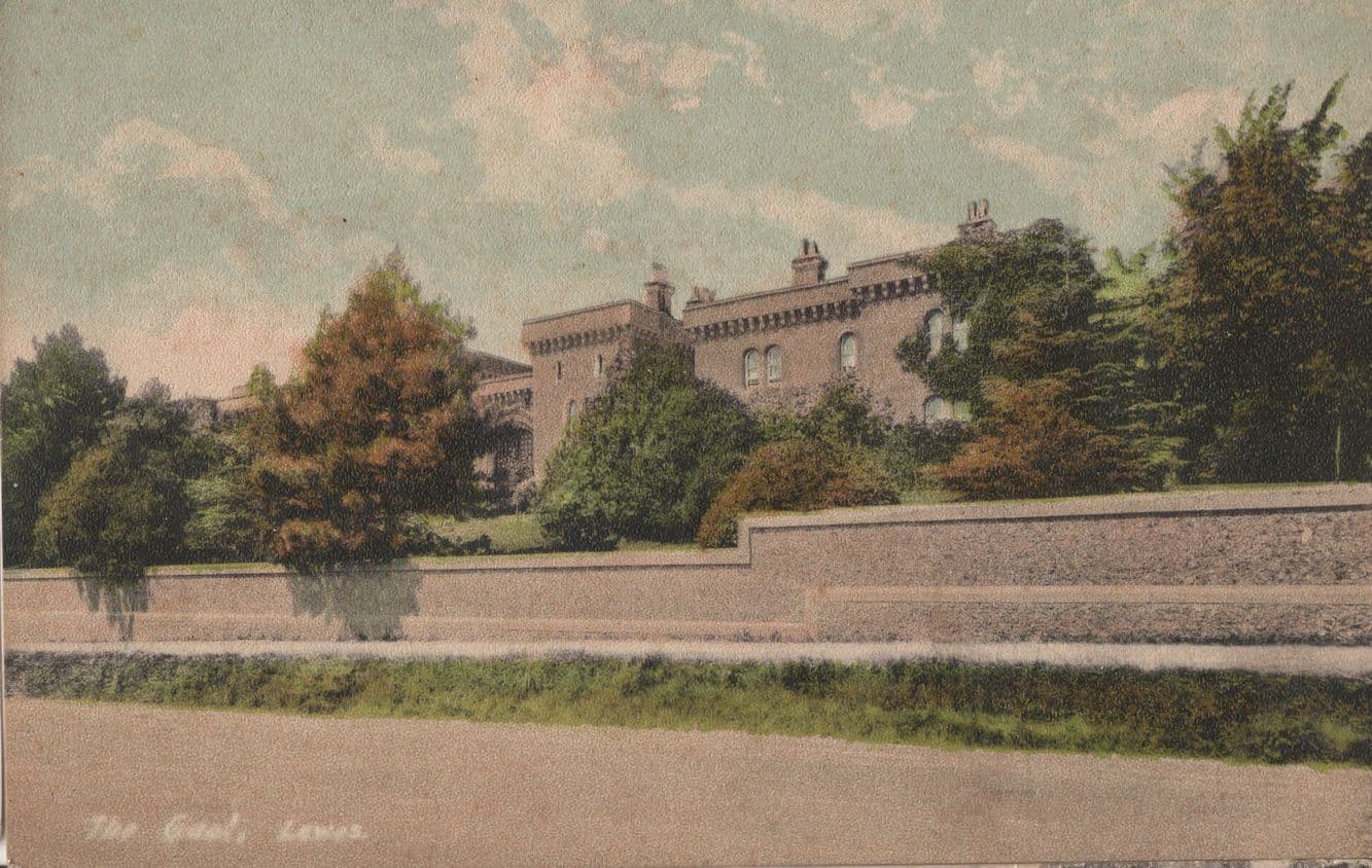 Lewes Gaol Sussex Jail Prison Antique Old Postcard