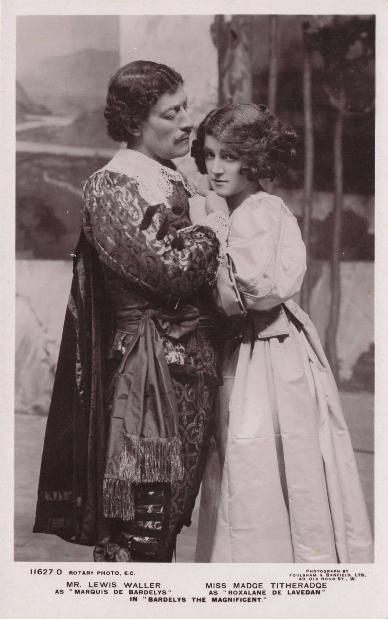 Lewis Waller & Madge Titheradge Bardeleys The Magnificent Theatre RPC Postcard