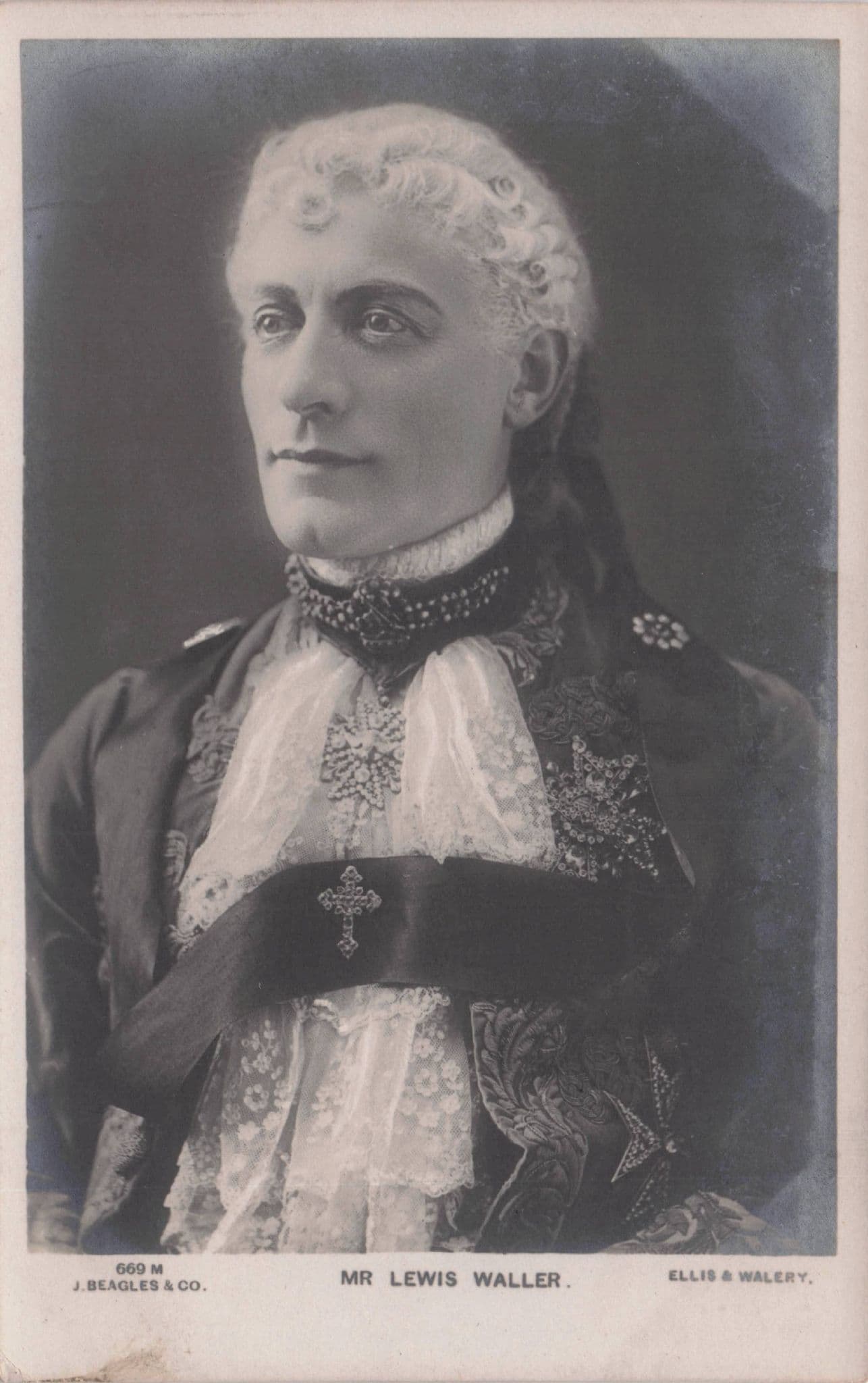 Lewis Waller Religious Priest Bishop Rare Theatre Beagles Postcard