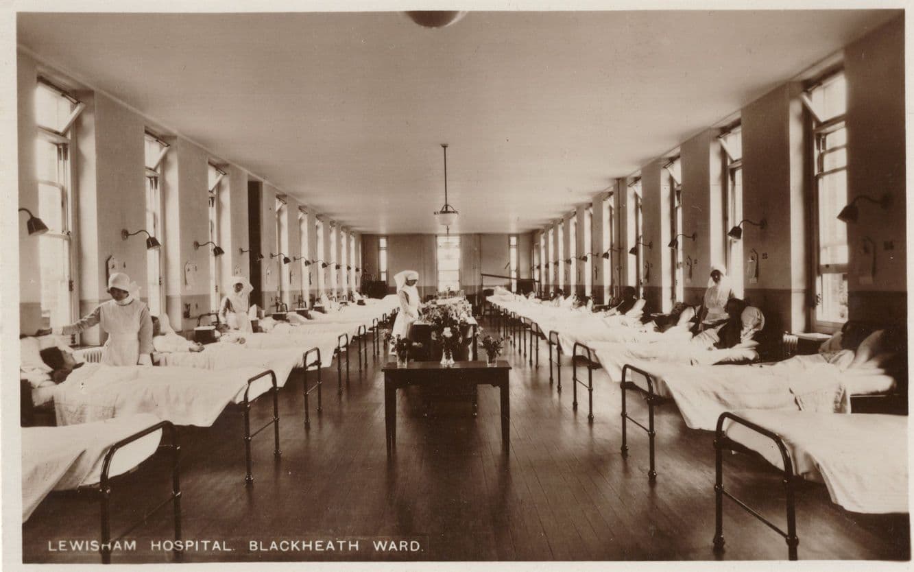 Lewisham London Hospital Blackheath Ward MINT Real Photo Old Postcard