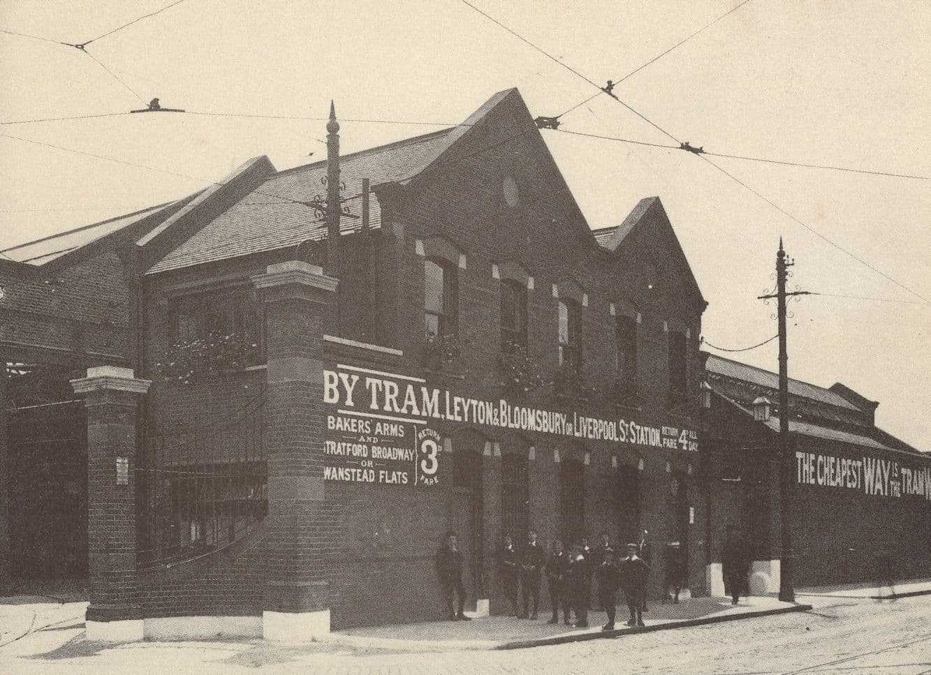 Leyton Tram Depot London in 1907 Transport Postcard