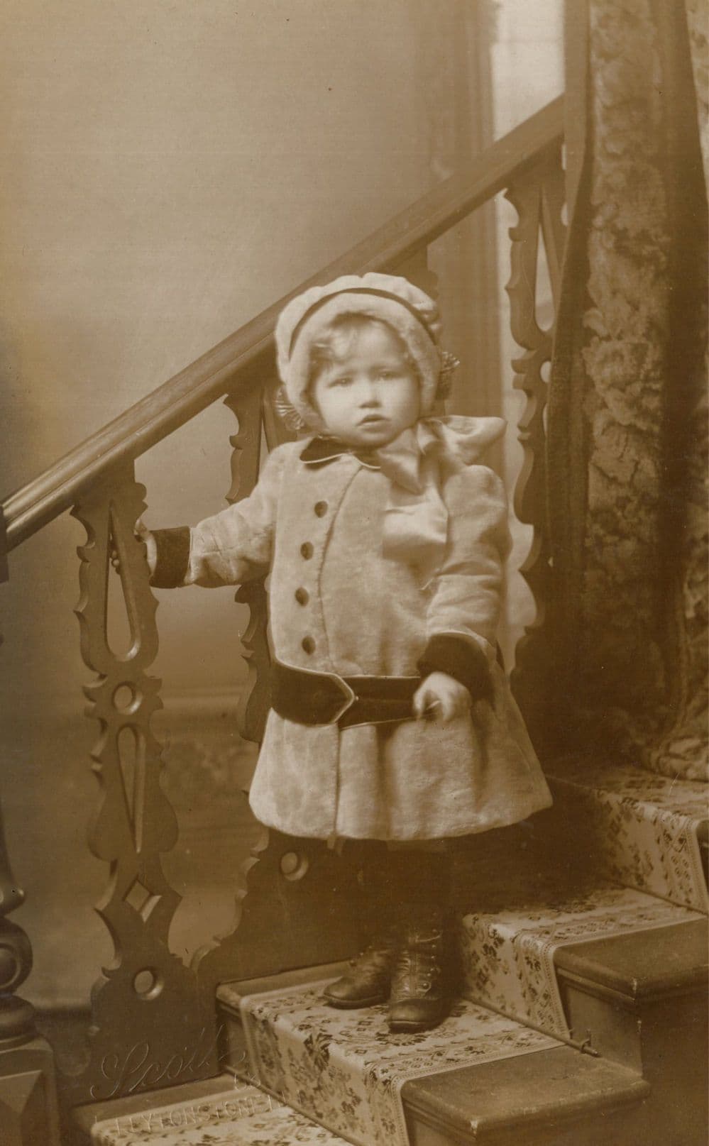 Leytonstone Worried Child On Stairs Horse Jumping Real Photo Postcard