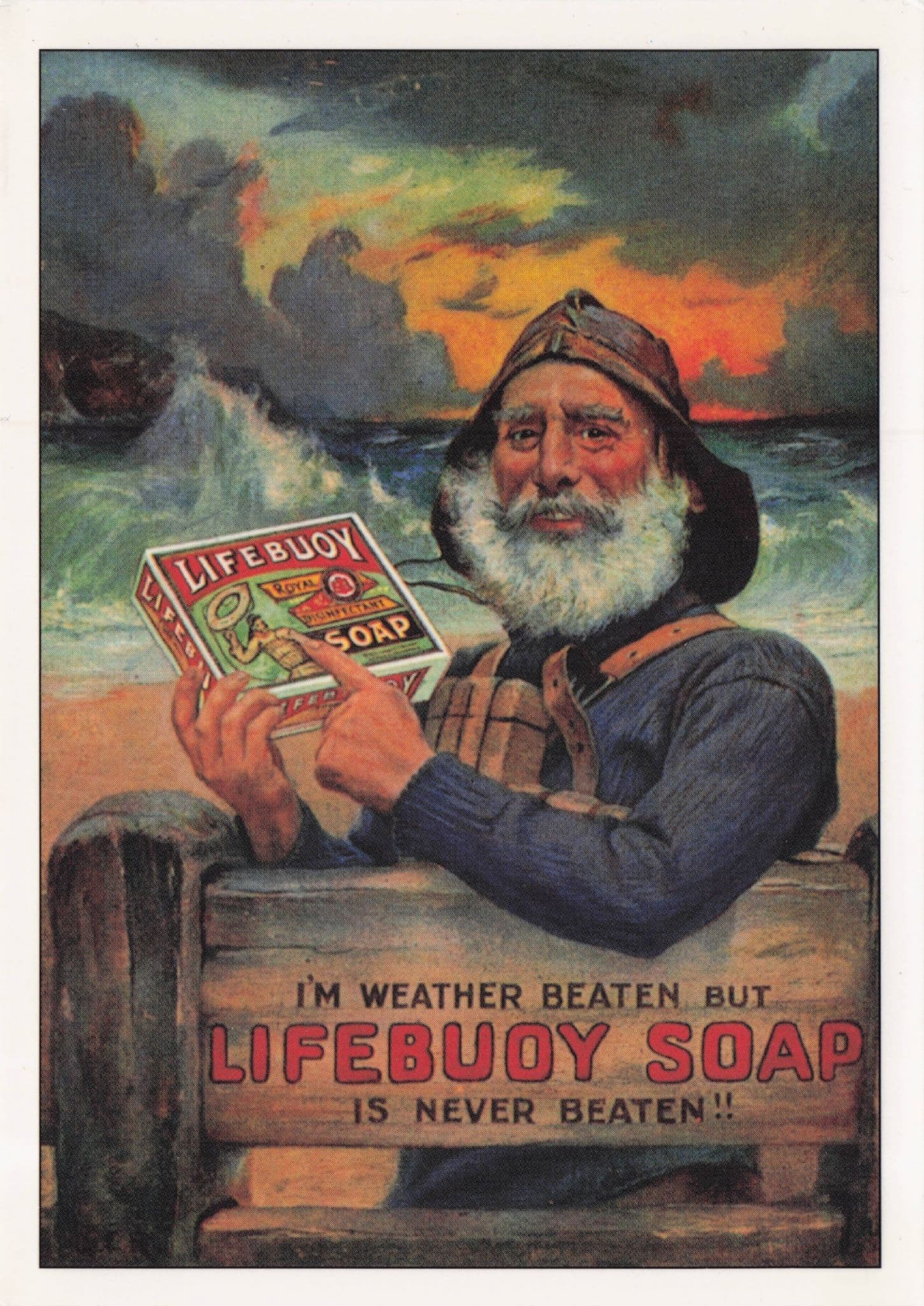 Lifebuoy Soap Sea Sailor Poster Advertising Postcard