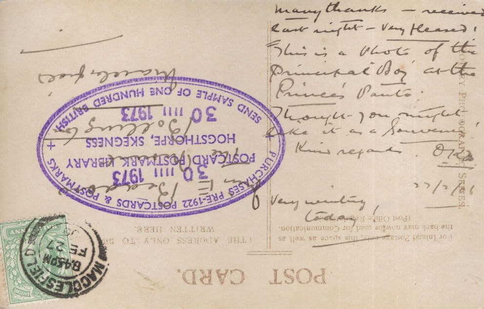 Lil Hawthorne Actress Real Photo Postcard & Skegness Amazing Reverse