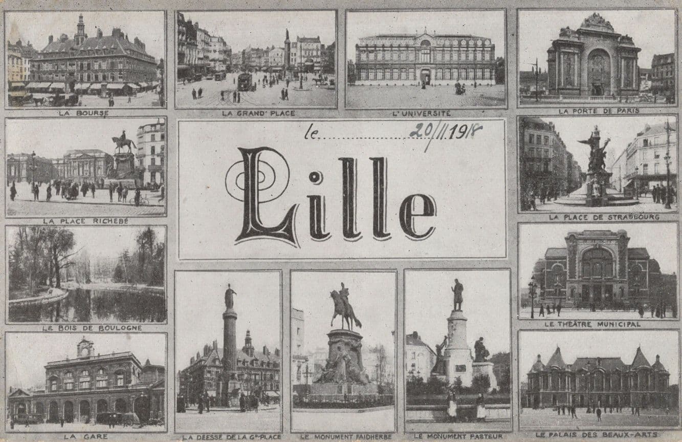 Lille French Gare 1918 WW1 Postcard