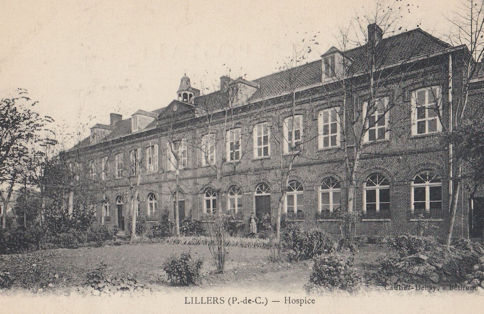 Lillers Hospice France French Antique Postcard