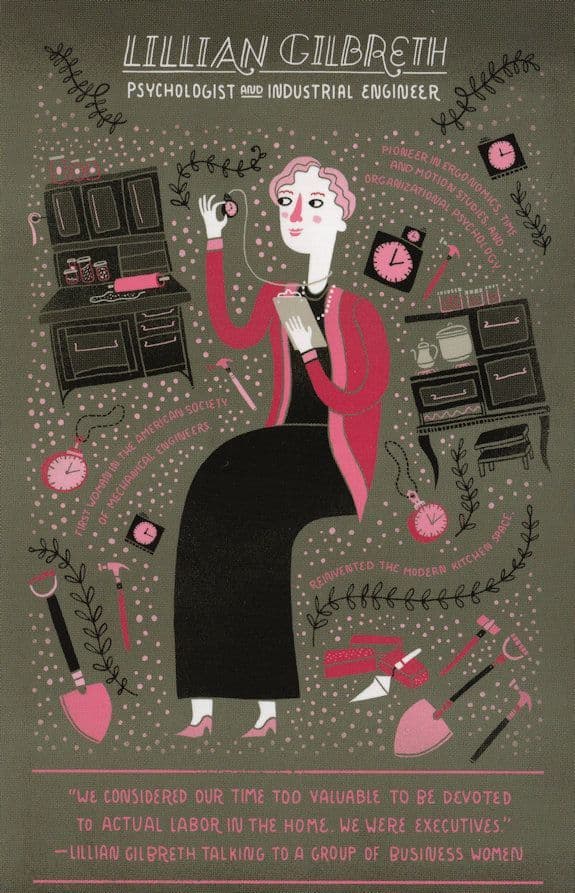 Lillian Gilbreth American Psychologist Industrial Engineer Postcard