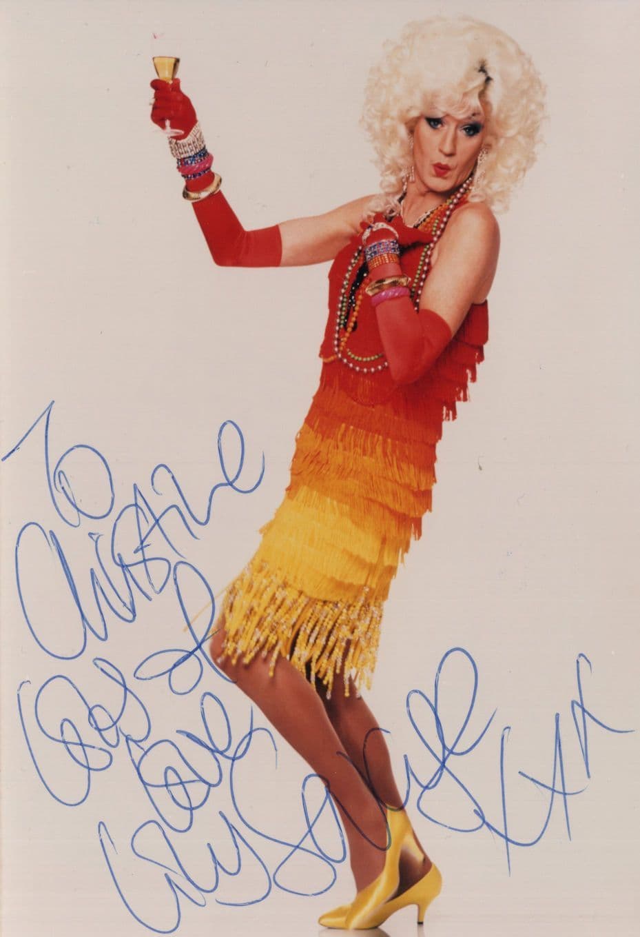 Lily Savage Paul O'Grady LGBT Stunning Hand Signed Photo