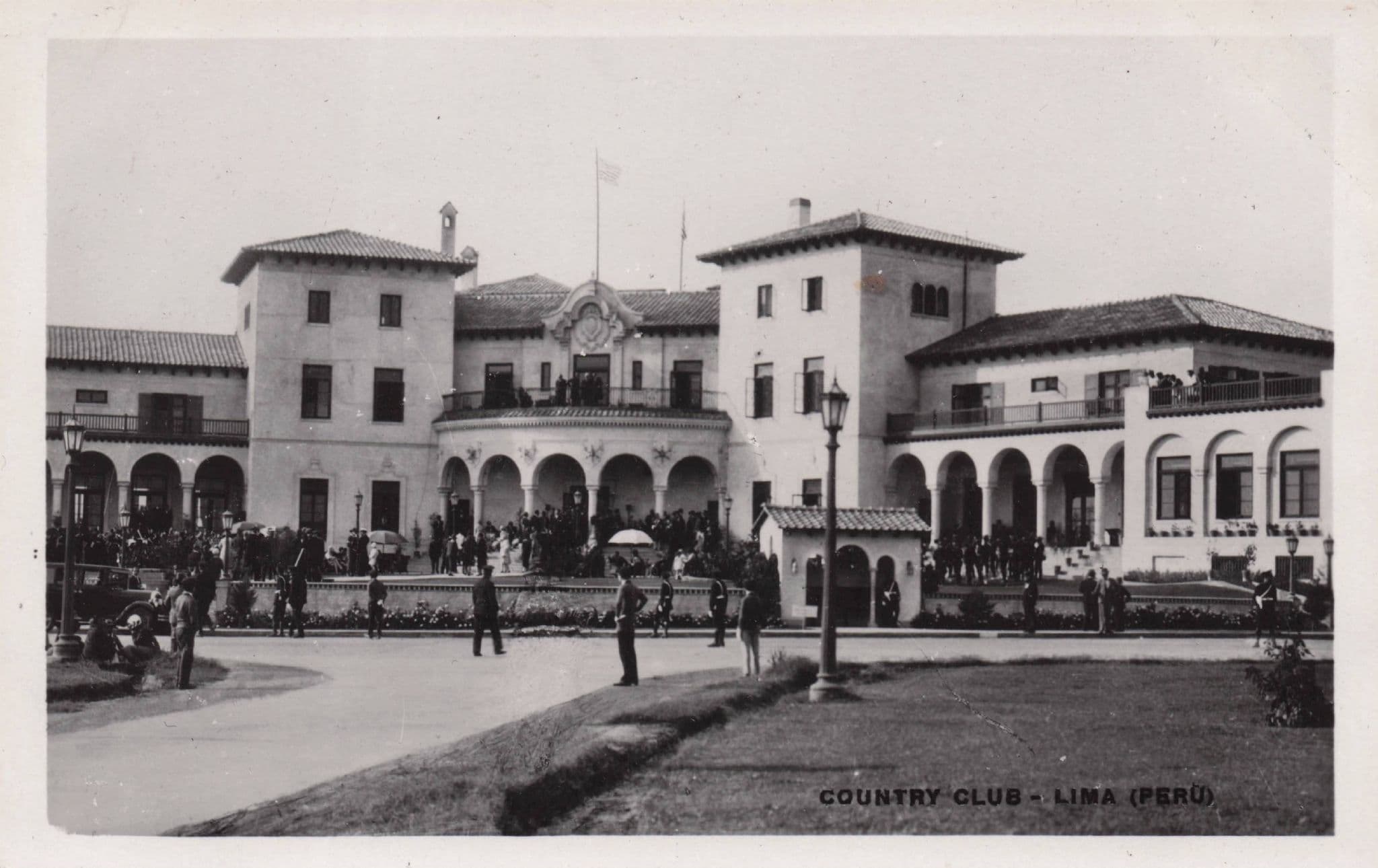 Lima Country Club Real Photo Old Chile Peru Postcard