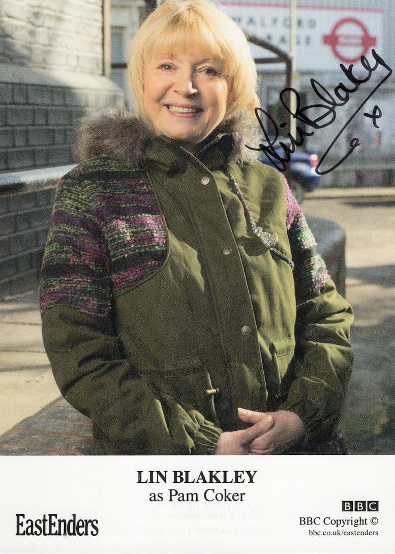 Lin Blakley as Pam Coker Eastenders Hand Signed Cast Card Photo