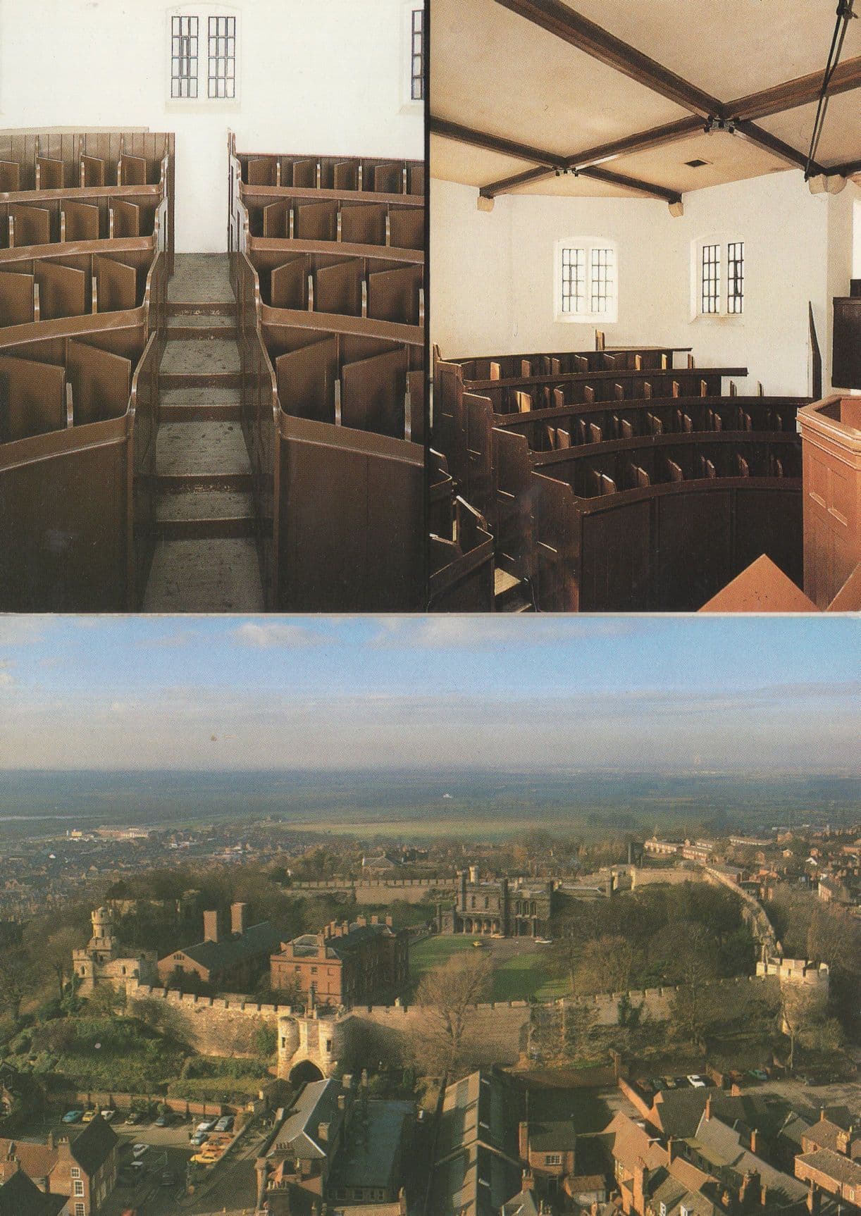 Lincoln Castle The Prison Chapel & Aerial 2x Mint Postcard s