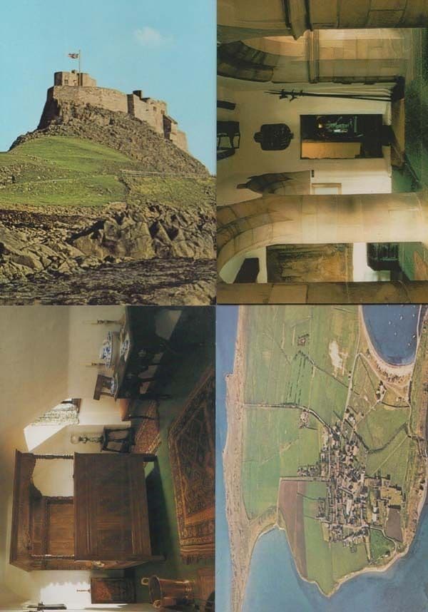 Lindisfarne Castle Aerial View Entrance Hall Gardens Bedroom 4x Mint Postcard s
