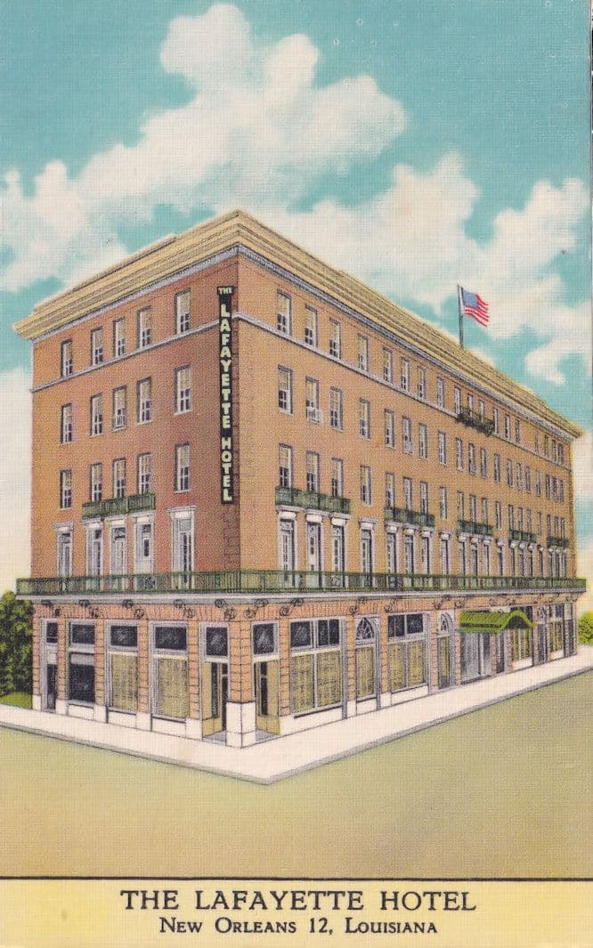 Linen The Lafayette Hotel New Orleans LA USA Louisiana Postcard
