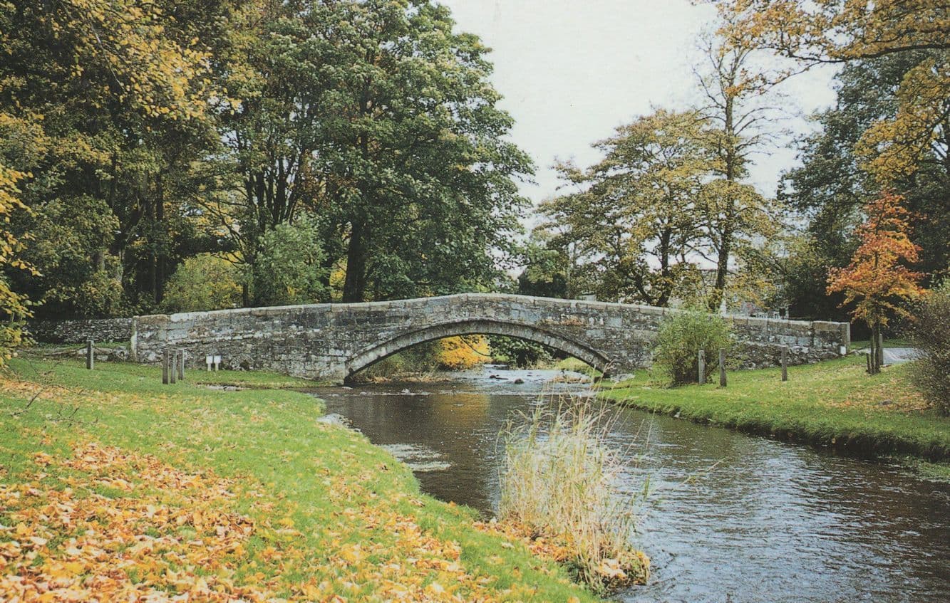 Linton River Bridge Grassington Yorkshire Rare Postcard